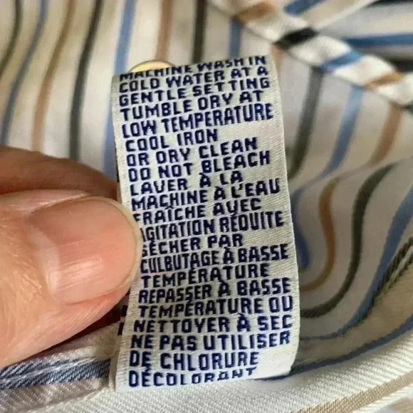 Tabi petite, 100% cotton, Wrinkle Resistant Striped  Button Down Shirt, NWOT - Picture 6 of 6